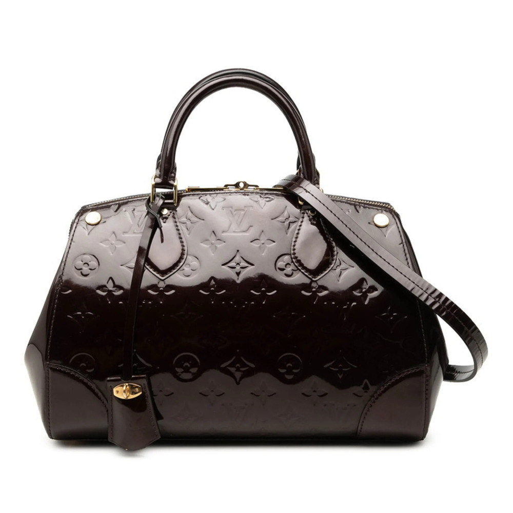 Louis Vuitton Monogram Vernis Santa Monica Handbag Shoulder Bag 2WAY M50423 A...